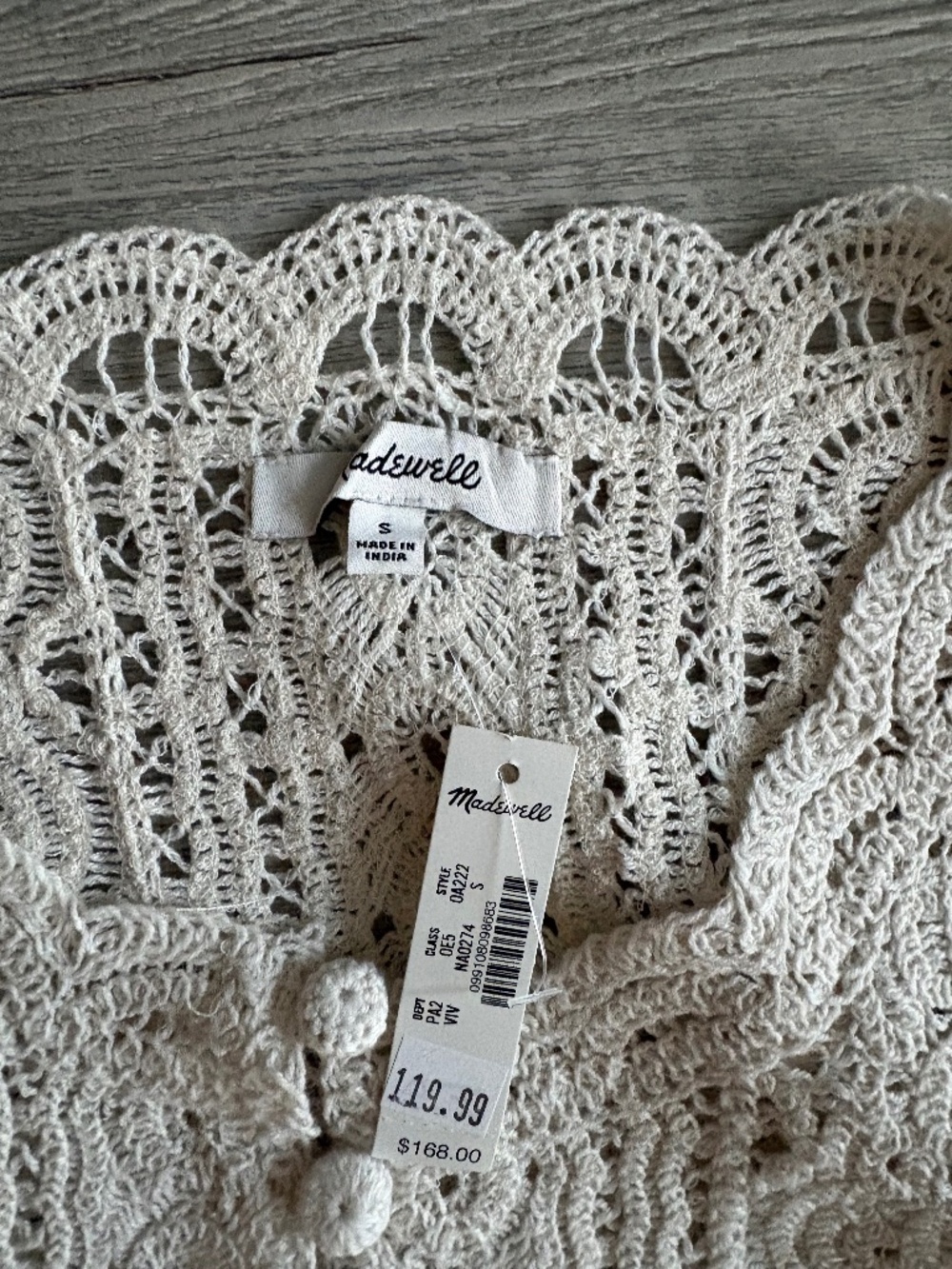 Open-Knit Lace Cardigan